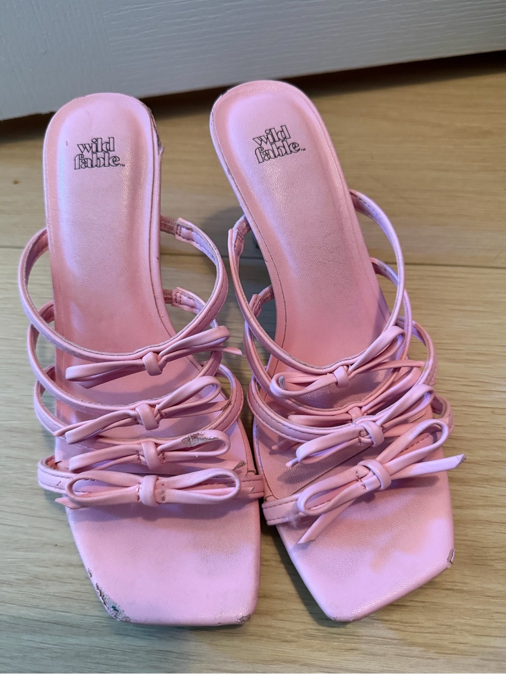 Wild Fable Pink Strappy Bow Sandals